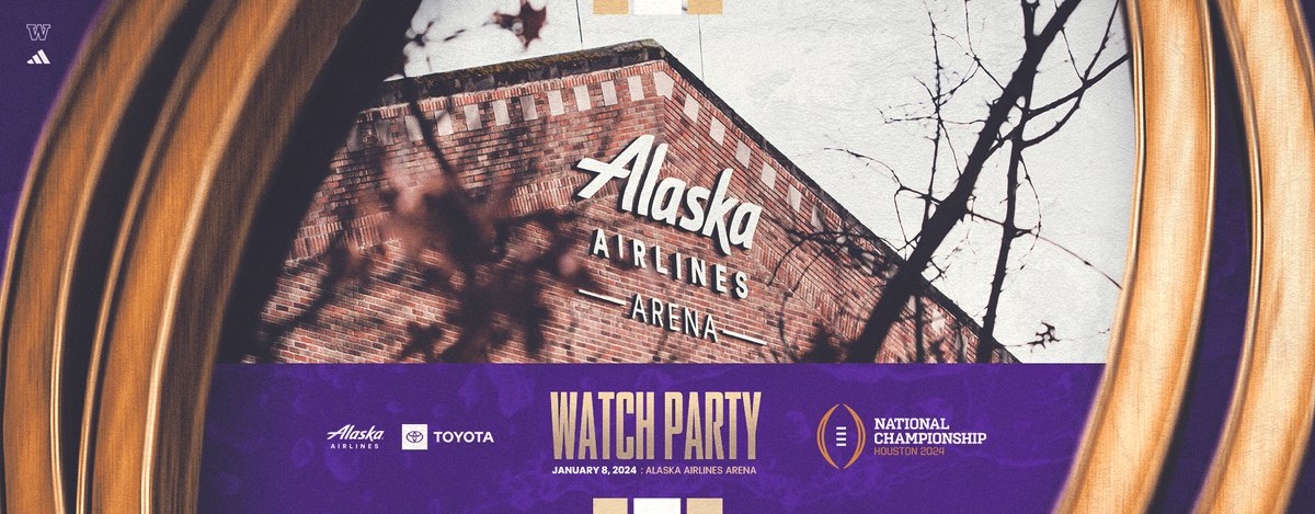 UW's tweet photo. Husky Nation: Looking for a place to watch the big game? Take in the action with your fellow Dawgs at Alaska Airlines Arena! Tickets are free and available now: https://t.co/ObdQ4zFa29 https://t.co/pzPoysyFwz