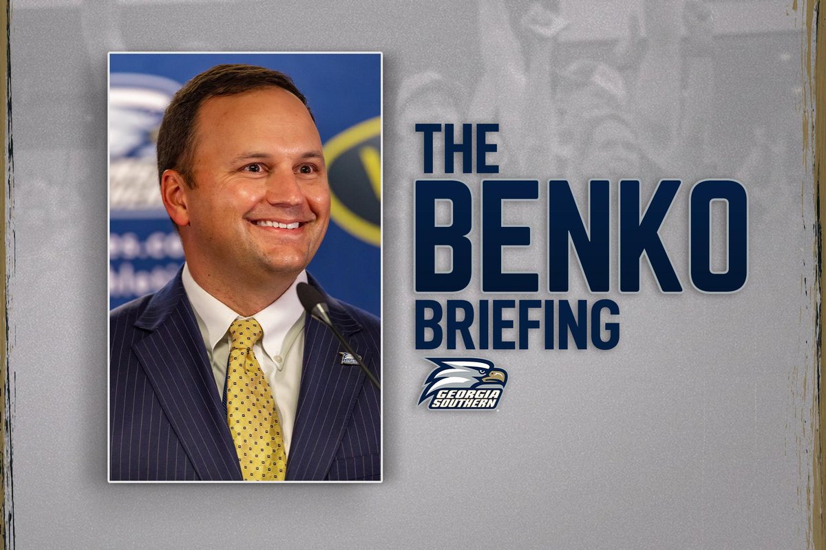 𝗧𝗛𝗘 <a href="/JaredBenko/">Jared Benko</a> 𝗕𝗥𝗜𝗘𝗙𝗜𝗡𝗚

📰 GSEagles.com/BenkoBriefing

#HailSouthern