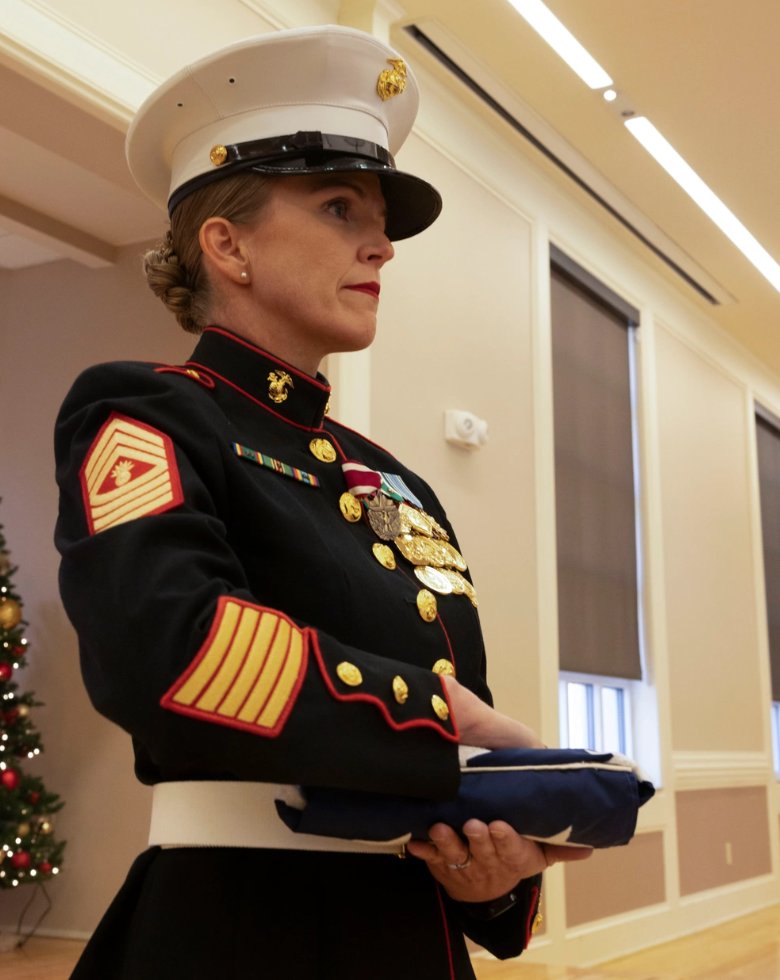 After 24 years of dedicated service, Master Gunnery Sgt. Bernadette H. Avelar retired from the United States Marine Corps last month. She was the first female non-commissioned officer administration chief to serve After 24 years of dedicated service, Master Gunnery Sgt. Bernadette H. Avelar retired from the United States Marine Corps last month. She was the first female non-commissioned officer administration chief to serve