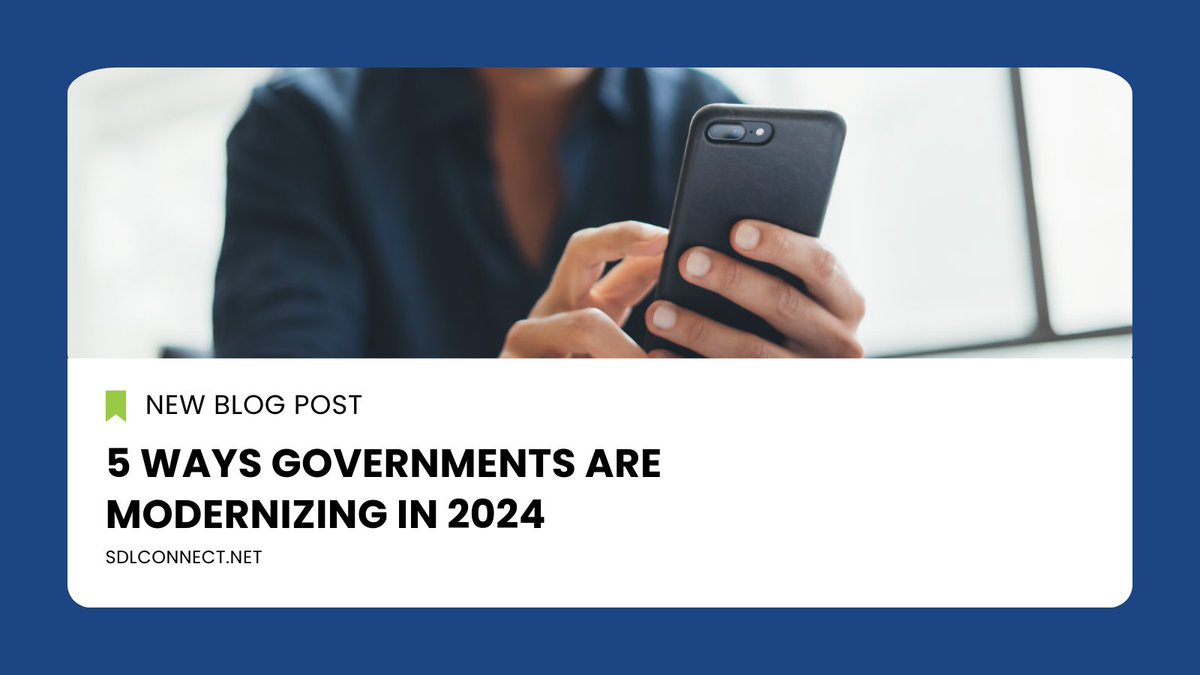 SDLTech's tweet image. New year, new gov: Check out these 5 ways SDL is helping governments modernize in 2024. hubs.la/Q02f4zZH0
.
.
.
#govtech #governmentmodernization #egov