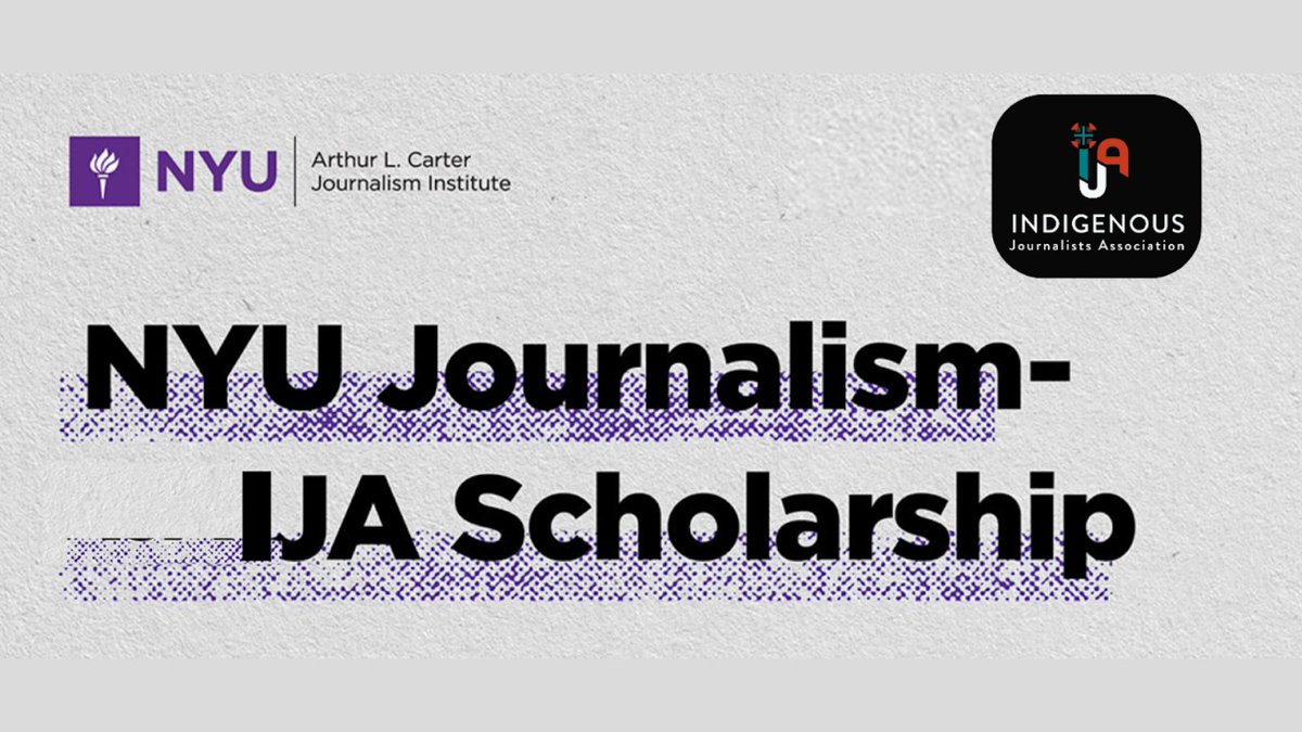 🎓 <a href="/IndigenousJA/">Indigenous Journalists Association</a> <a href="/nyu_journalism/">NYU Journalism</a> partner for 4th year to offer full tuition scholarship worth $70k+. #IJA members can choose from 10 #journalism graduate programs for fall 2024. Deadline Jan. 4, 2024! - #JournalismScholarship - tinyurl.com/33zy3cj2