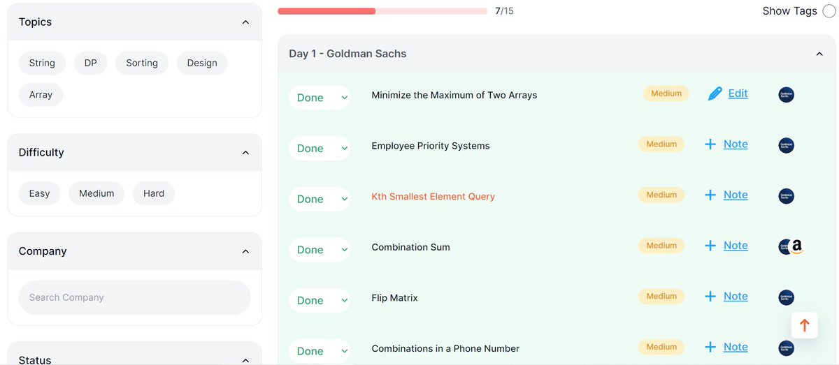 Day 1-3
A little behind schedule :(
Will try to catch up by this weekend!

#6Companies30Days #ReviseWithArsh