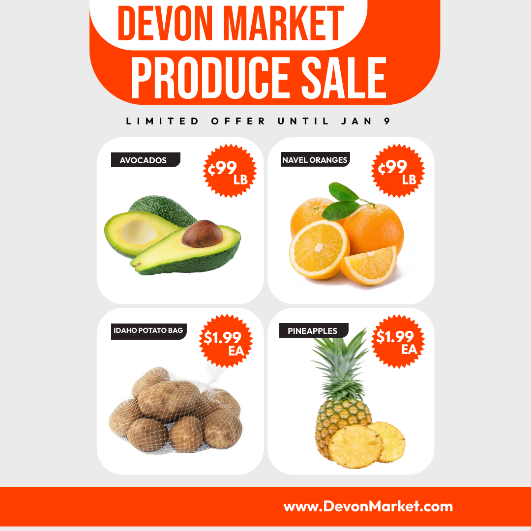 DevonMarket's tweet photo. Fresh, local, and delicious! 🥑 Don't miss out on our incredible produce sale at Devon Market!🍊🥝 . . . #chicagofoodie #chicagosmallbusiness #rogerspark #edgewater #loyolachicago #northwesternuniversity #uic #shoplocalchicago #chicagomarket https://t.co/P9lSJaQuon