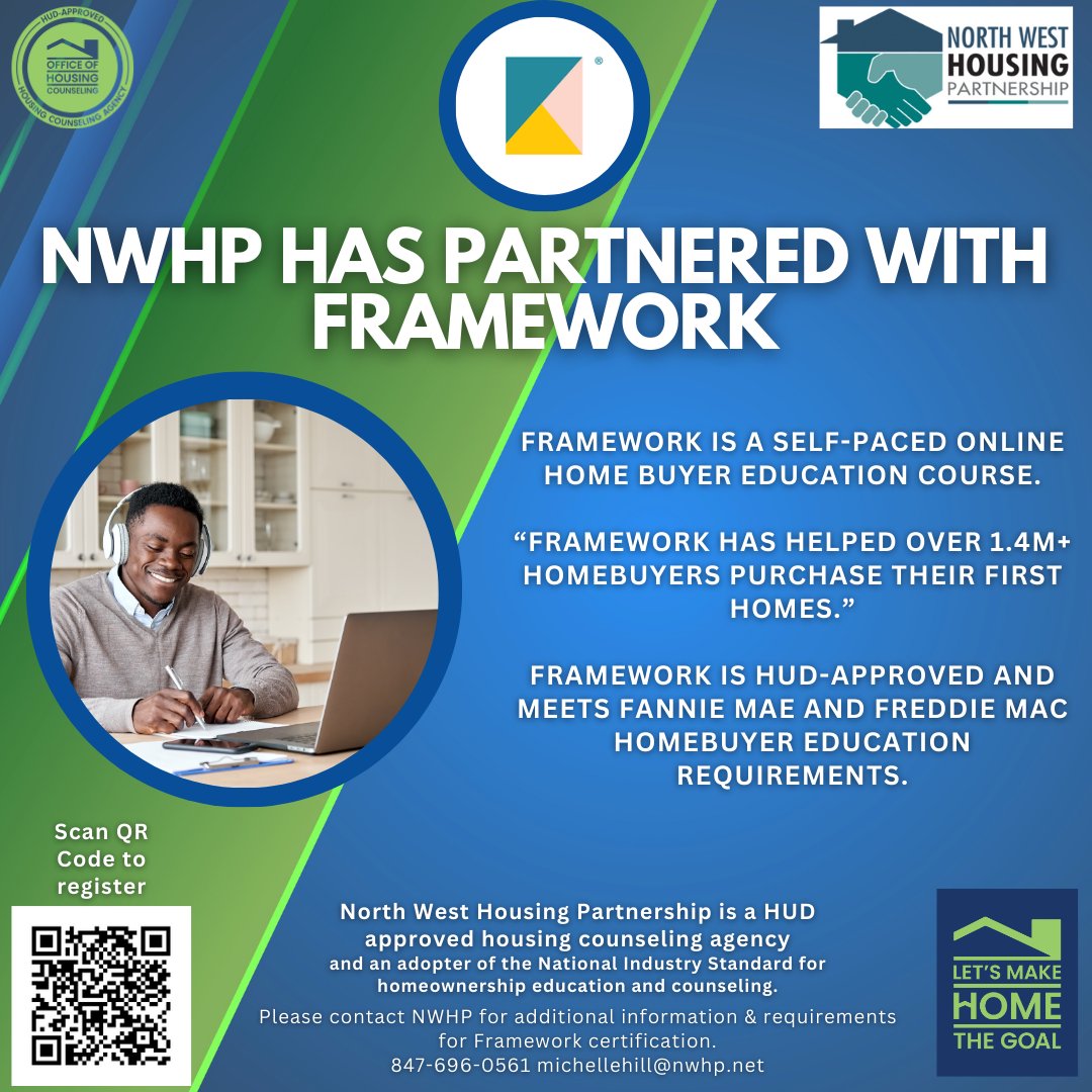 housing_north's tweet photo. NWHP has partnered with @FrameworkHome  to provide homebuyer education through a self-paced online platform! Please use the following link to register: https://t.co/CETenVZoxK https://t.co/abv7m9eroI