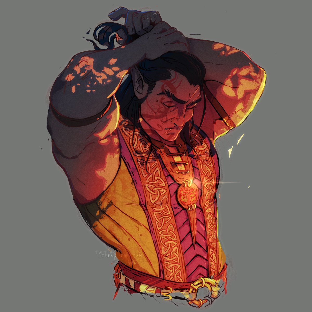 _ChevalierLogan's tweet photo. "I have lived a very long time. I have taken many lovers. My heart does not stir lightly. But it does now."

#1day1character #BaldursGate3 #bg3 #halsin https://t.co/04Yo9fop41