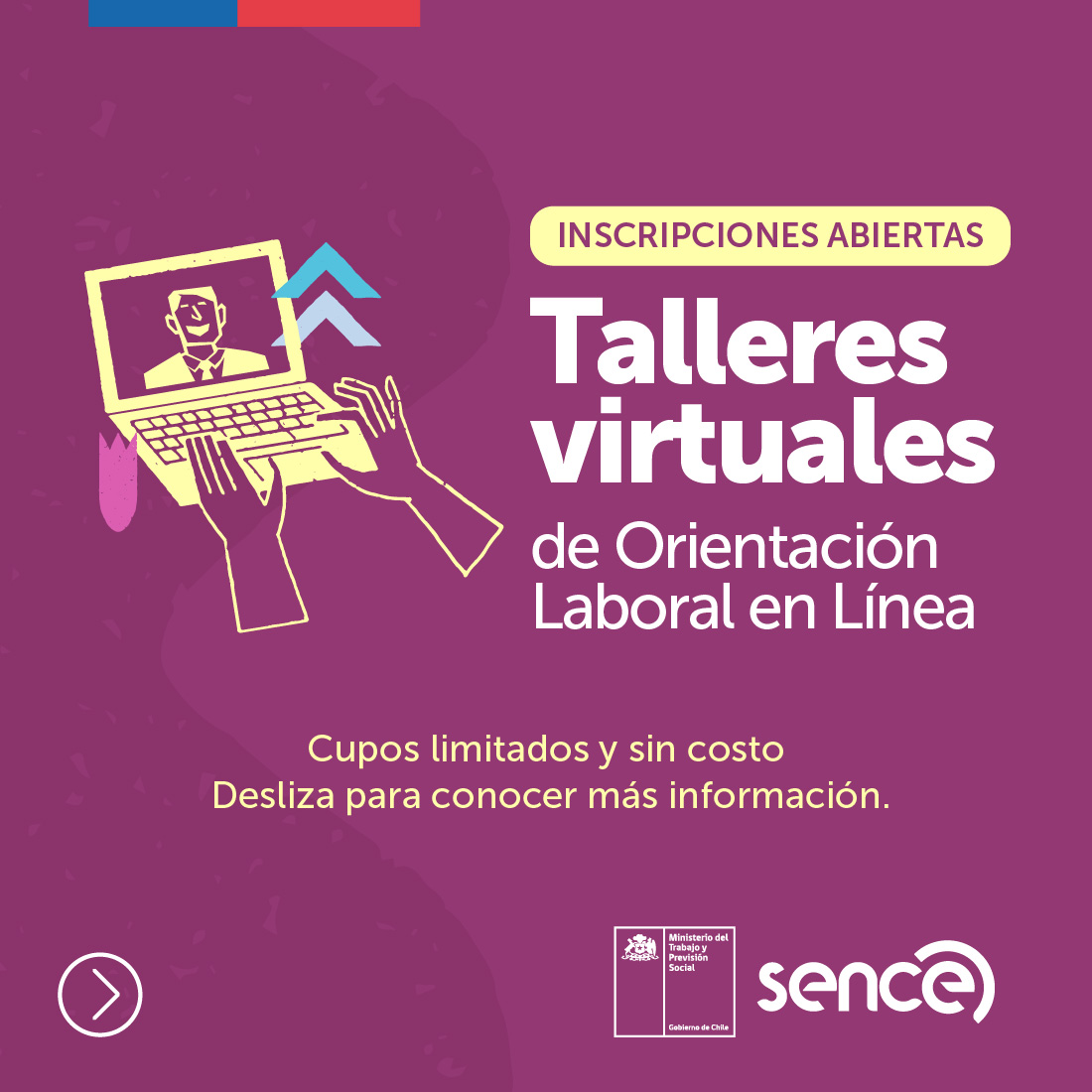Sencetarapaca's tweet photo. Nuevo año, nuevas oportunidades de trabajo 🥳
En Sence seguimos con los talleres virtuales gratuitos que te guiarán en tu búsqueda laboral 👨🏻‍💻👩🏻‍💻. Conoce aquí 👇🏼 detalles del taller de esta semana e inscríbete ingresando a https://t.co/B7KMd4uyAq https://t.co/H6RzCGc8VY