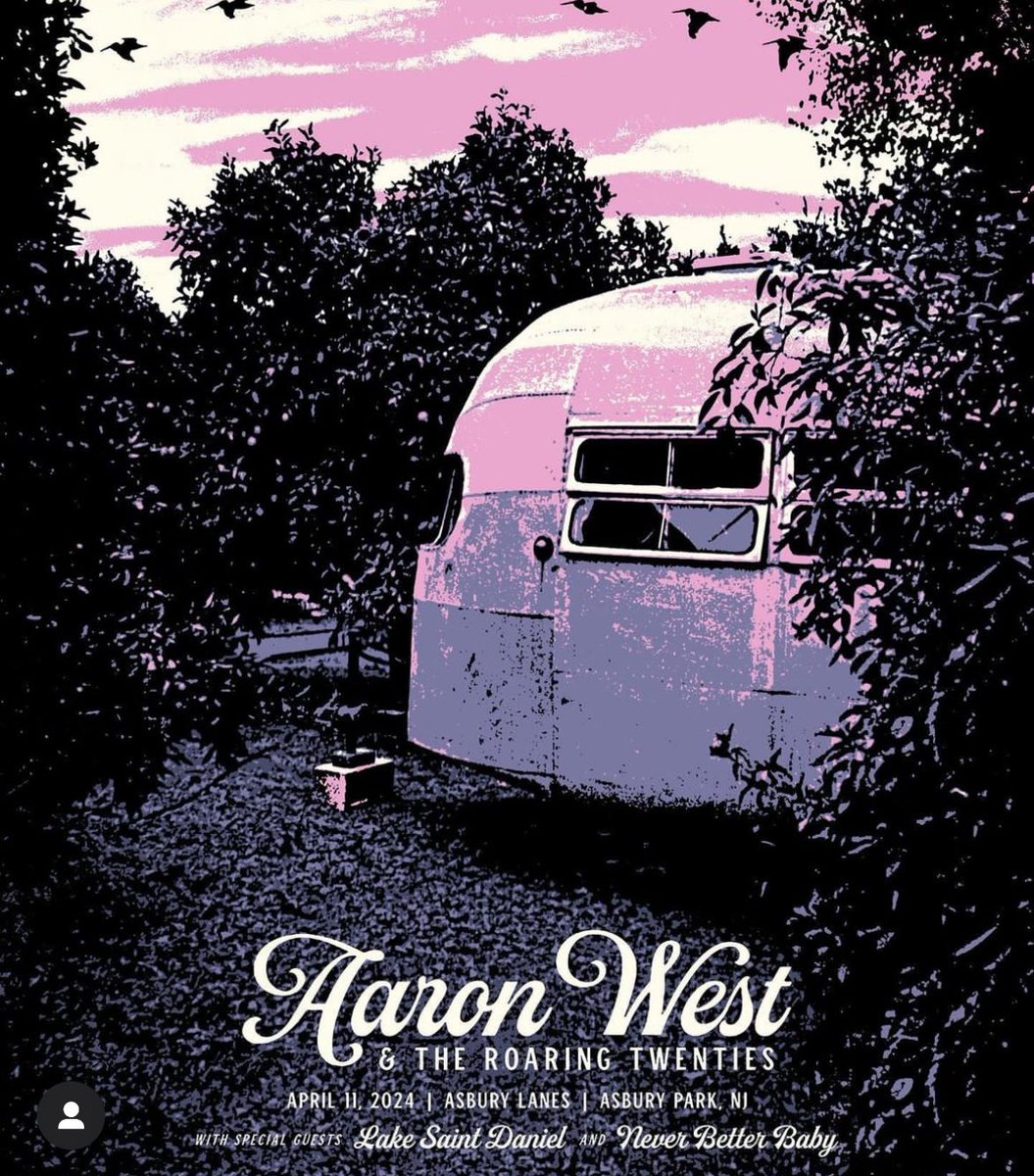 Yes! @lakesaintdaniel & @neverbetterbaby playing w/ @ThisIsAaronWest in Jersey April 11th. Some special things around the show.