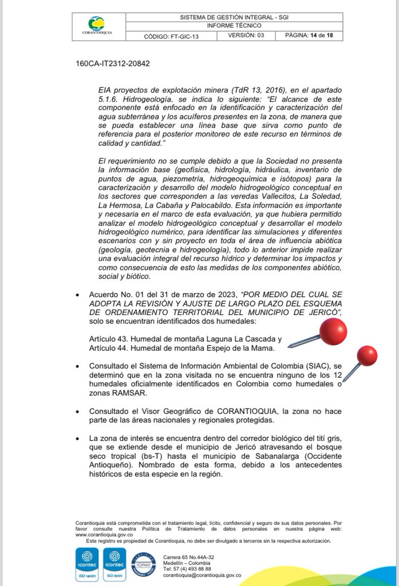VisionJerico's tweet photo. #Atención 

Corantioquia corrobora que en el predio de la vereda La Soledad de Jericó donde la empresa Quebradona pretende hacer estudios de agua no hay humedales.

De otro lado, opositores a este proyecto minero y quienes dicen defender el agua,no la cuidan, la ensucian con 🐄👇🏽 https://t.co/ztqowomI5m