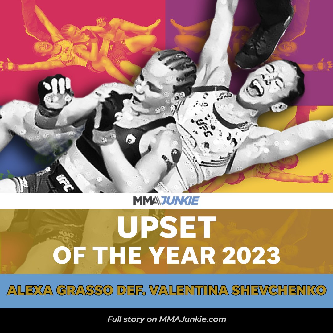 Alexa Grasso had everyone's jaw dropping when she made Valentina Shevchenko tap out, and that's why her win is our 2023 Upset of the Year. 😲 Full story: tinyurl.com/GrassoUOTY