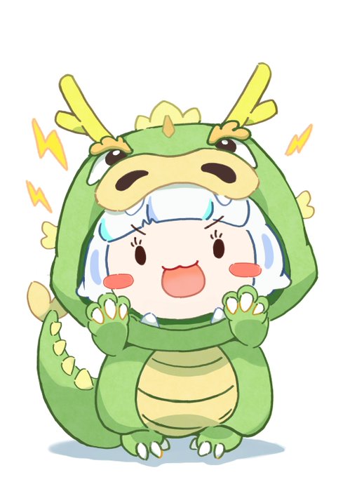 ギャオー  2024年もよろしく(∩'∀`)∩ #gawrt #gawrgura
