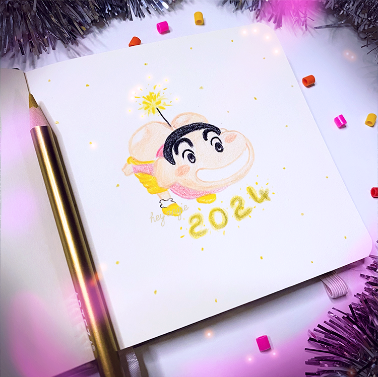 Heyy_Angie_'s tweet photo. "Au revoir 2023 🎇!" - Bonne année 2024!

#shinchan https://t.co/1bAFJlMFqB