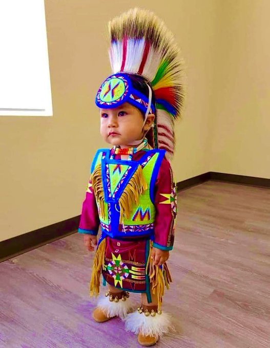 Little Choctaw warrior rocking his powwow regalia. He’s absolutely adorable — yes?