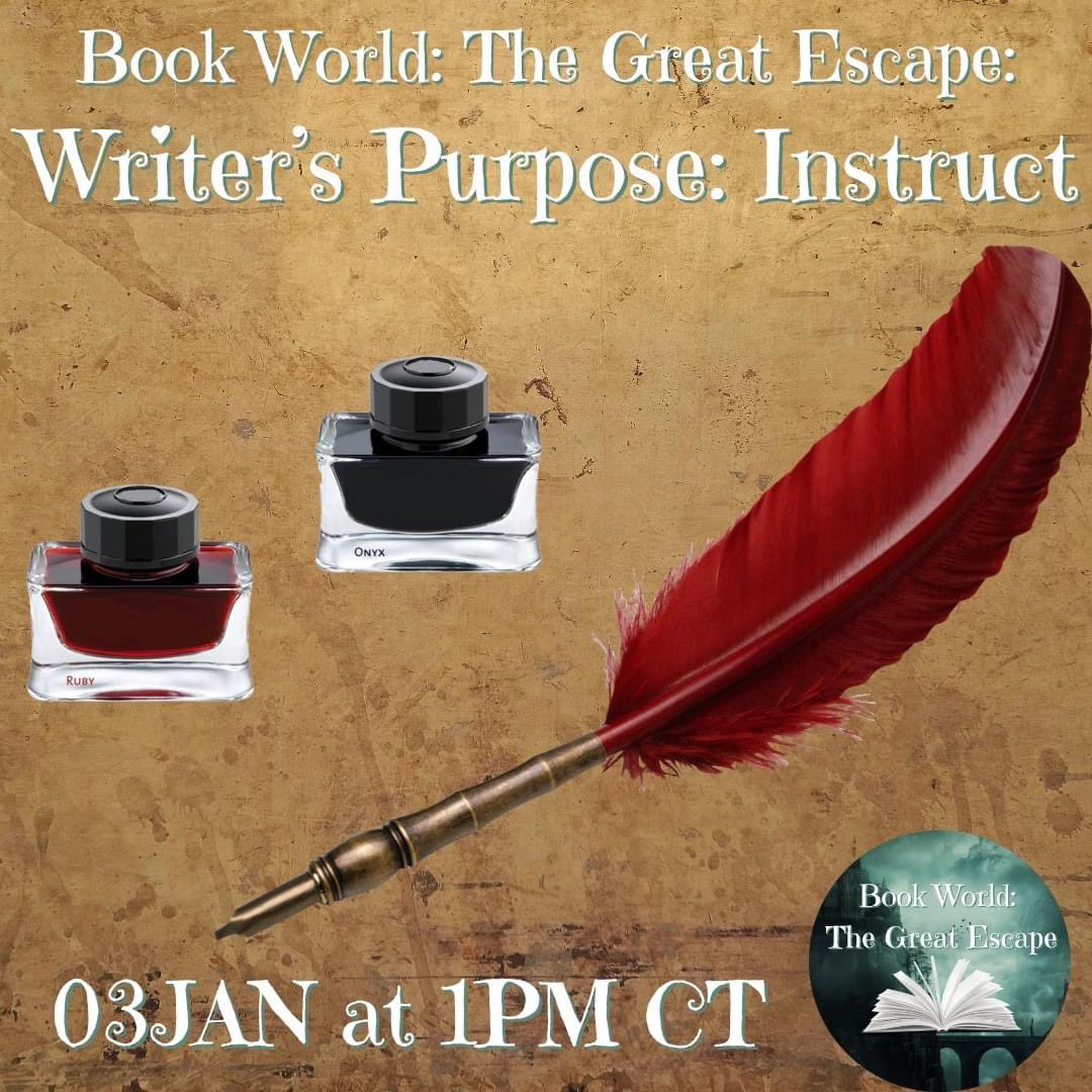 TODAY on Book World: The Great Escape, we’re kickin off Season 4 by going back to basics. #Learn each week for January the #writers #purpose. This #episode we will cover “To #Instruct.” #tunein C.J.’s #YouTube: youtube.com/c/CJPeterson Mike’s #youtubechannel:…