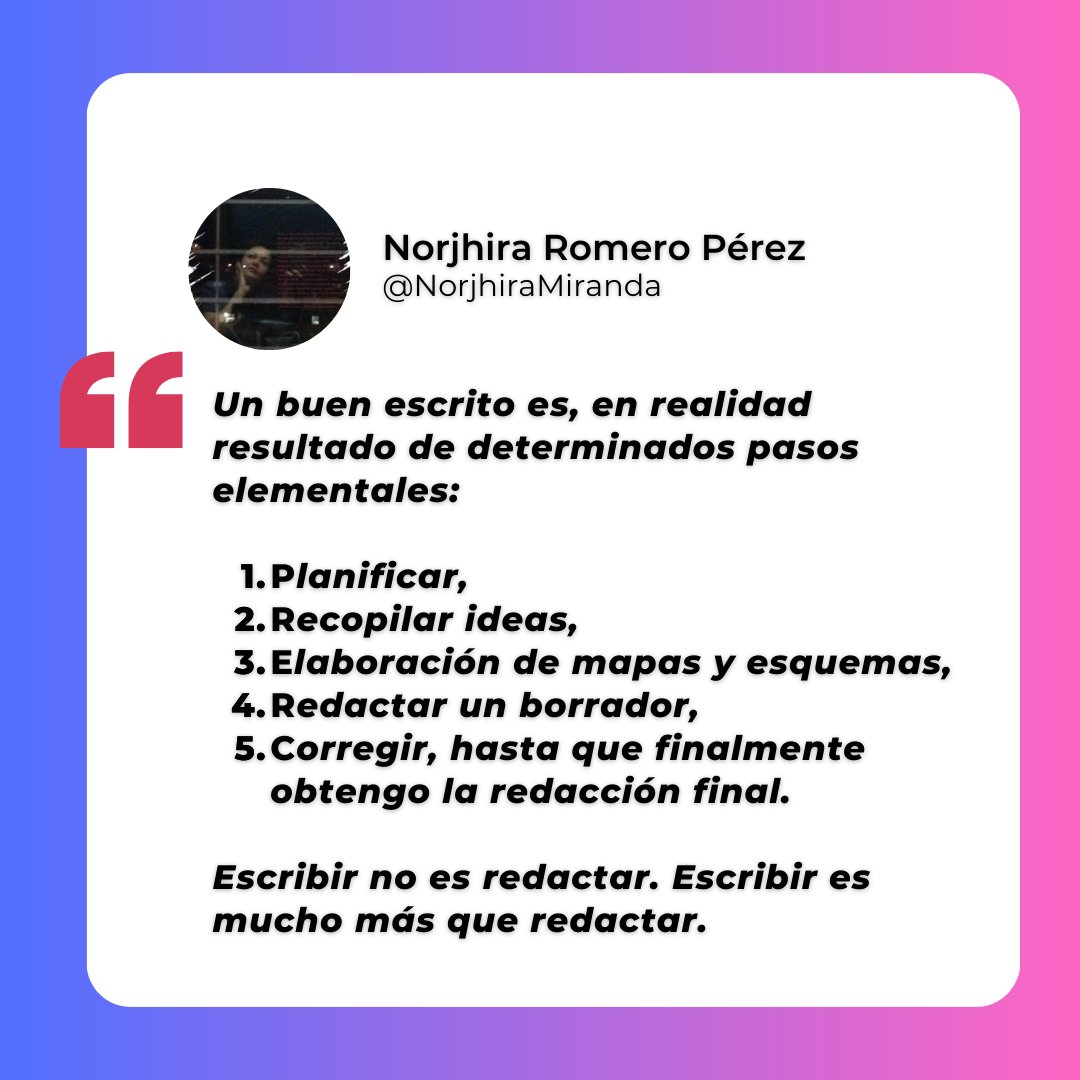 NorjhiraMiranda's tweet photo. #Escribir es mucho más que #redactar https://t.co/4Cs1mKFvdF