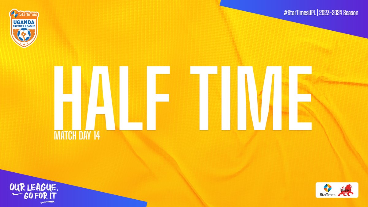 UPL's tweet photo. Half time! ⏰

Gaddafi FC 2-0 BUL FC
Arua Hill SC 0-0 Express FC

#StarTimesUPL | #GADBUL | #AHLEXP https://t.co/ejEoXQbOCF