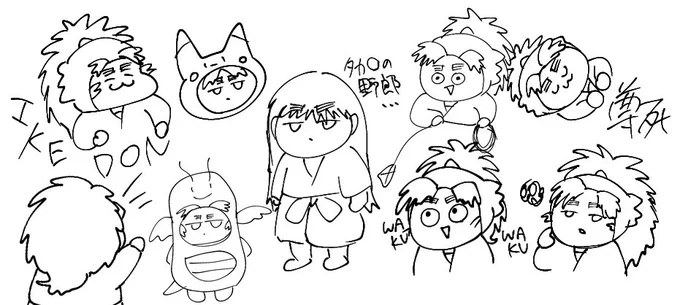 構図が全く思い浮かばなかったので、とりあえず描きなぐってました。 