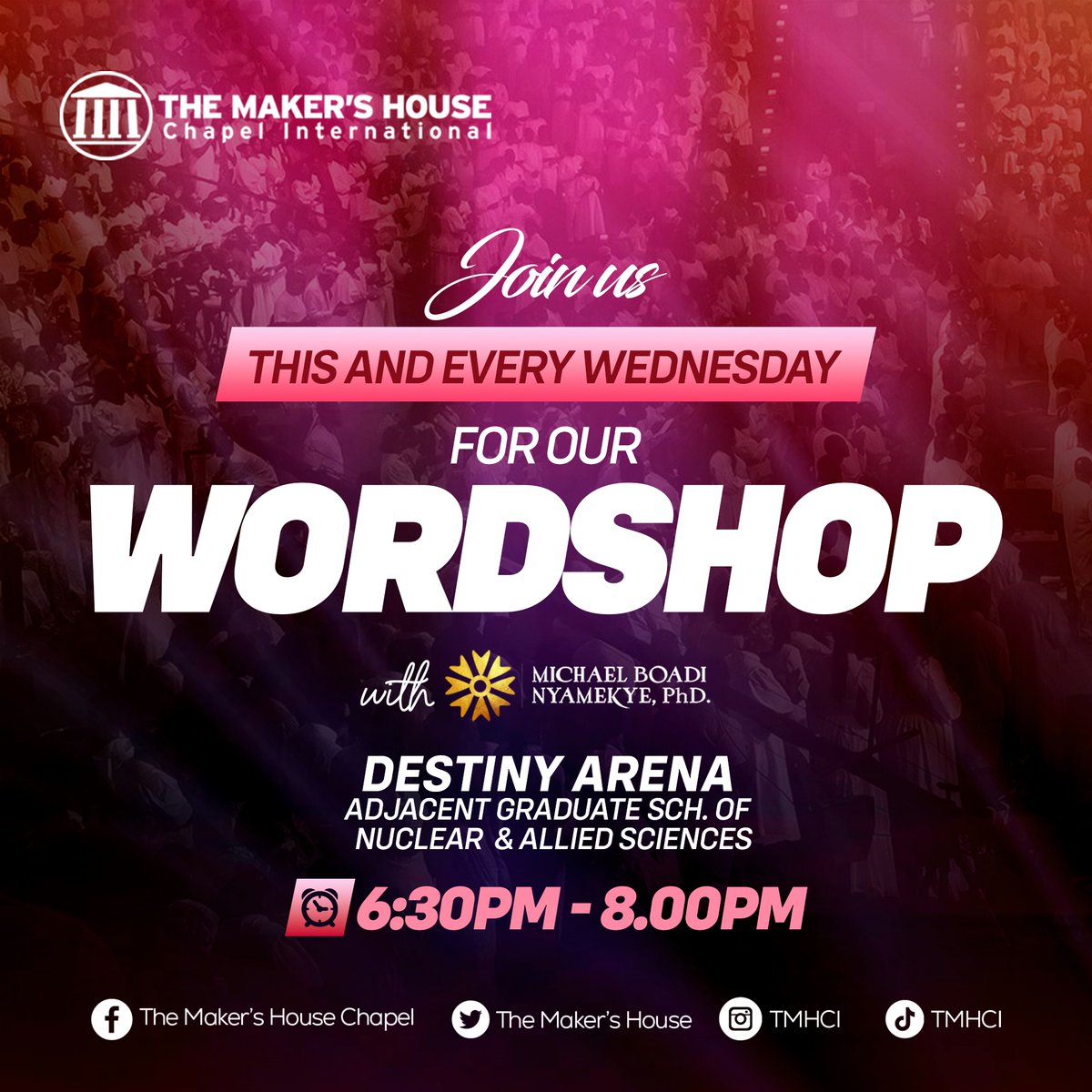 themakershouse's tweet photo. If you intend to grow a deeper relationship with God, then our weekly Wordshop sessions are for you. Come let us delve into the Bible and search its truths as a family. Ready to learn? See you tonight and every Wednesday.
.
.
#Wordshop #MidweekService #WeAreTMH https://t.co/XItsZM6Esu