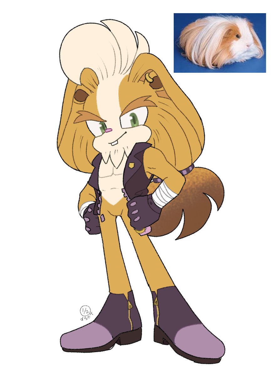 New OC. He's a guinea pig 🐭
I don't have a name for him yet... What should I name him?