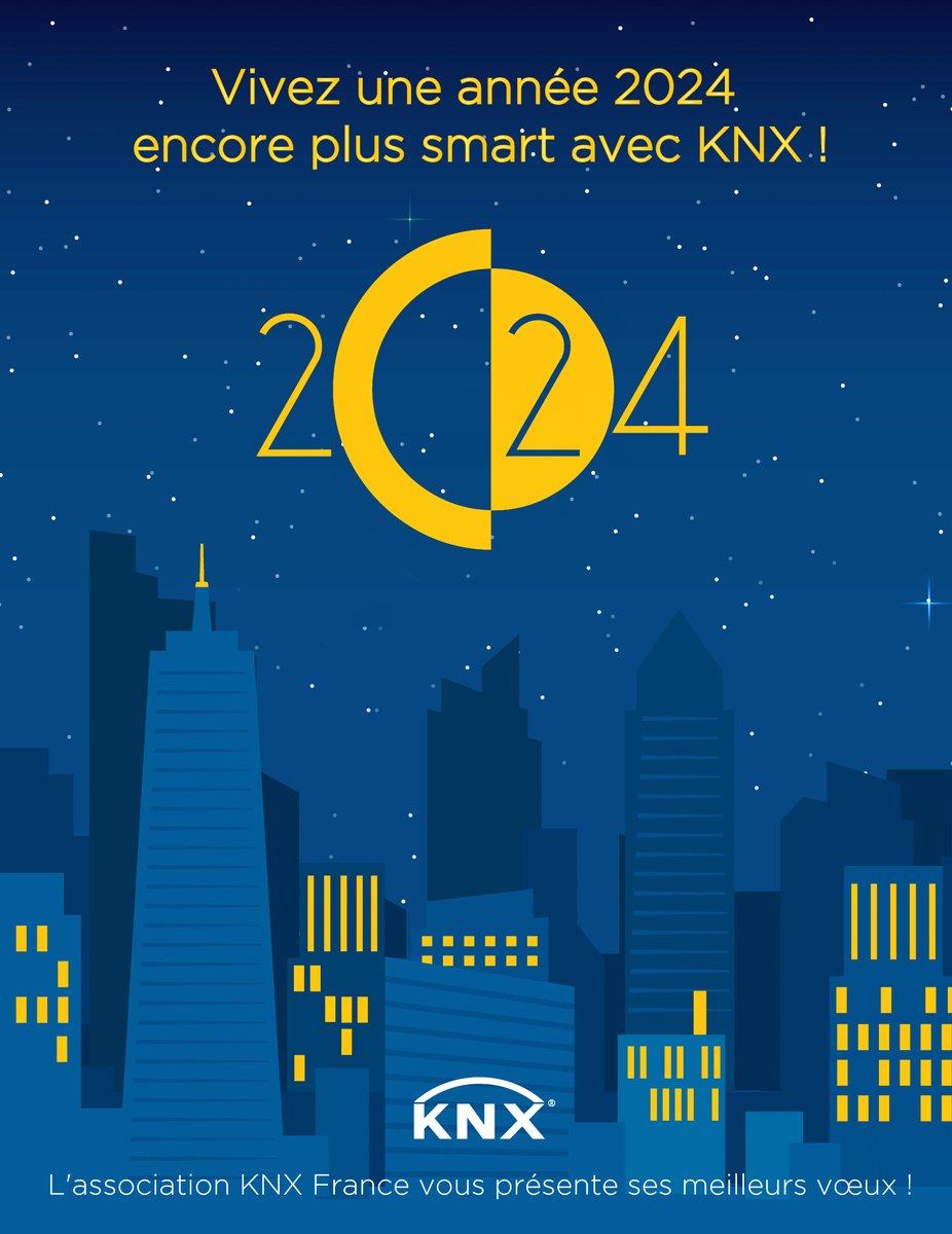 🔵🟢 Vivez une année encore plus smart avec KNX !

L'ensemble des membres de l'Association KNX France vous adresse ses meilleurs vœux !