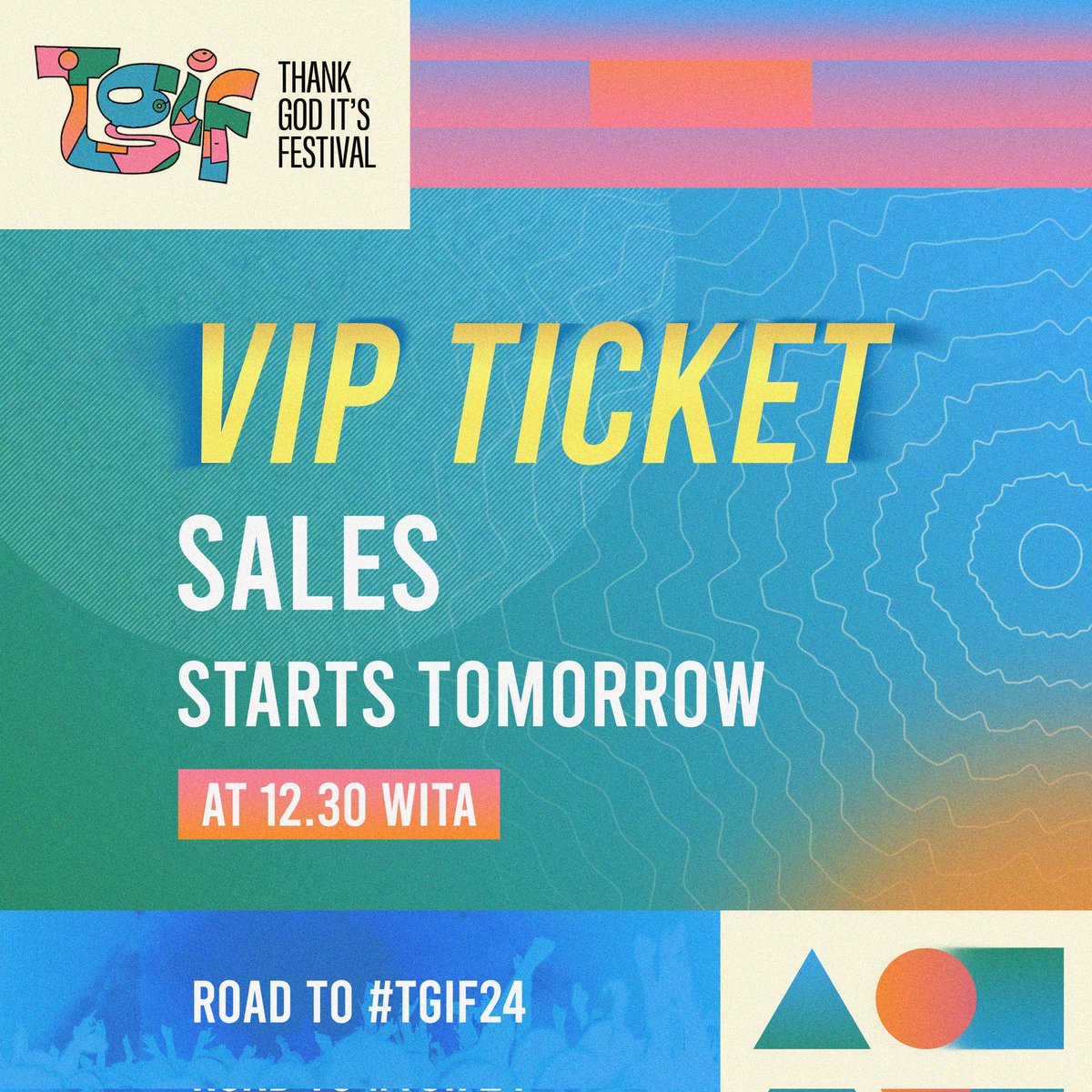 thankgoditsfest's tweet image. Road to #TGIF24 VIP Tickets on sale tomorrow!
Get ready for the ultimate concert experience with VIP access to all the best perks 💃

Don't miss out, get your tickets tomorrow - link on our bio! 

#TGIF24 #VIPtickets #bali #music #dance #party