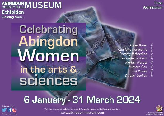 Happy New Year everyone!
We're excited to start our 2024 with a new fantastic exhibition 'Celebrating Abingdon Women in the arts &amp; sciences' starting this Saturday 6th January. 
We're looking forward to welcome you at Abingdon Museum Tuesday to Sunday from 10am to 4pm.