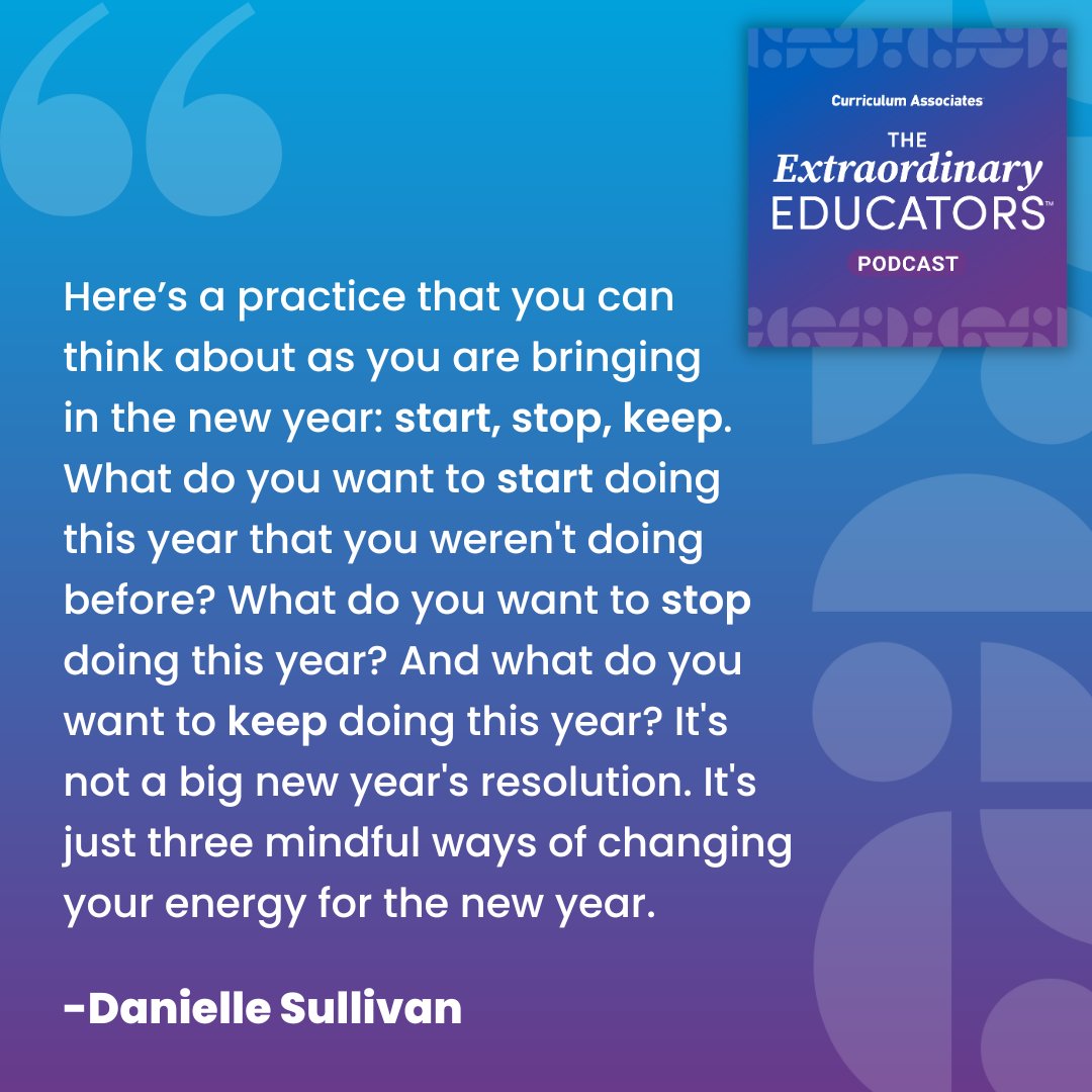 CurriculumAssoc's tweet image. Looking to start the 2024 year strong within your classroom? Discover how a simple yet powerful exercise can transform your mindset and boost morale in our latest episode of The #ExtraordinaryEducators Podcast. 

🎧 Listen here: bit.ly/3f23a6F

#TeacherPodcast #EdPodcast
