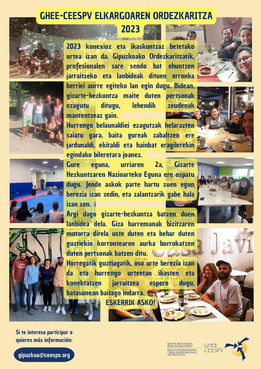 CEESPV's tweet photo. #ghee #ceespv #educacionsocialeuskadi #gizartehezkuntzaeuskadi https://t.co/E9pBYSW5lm