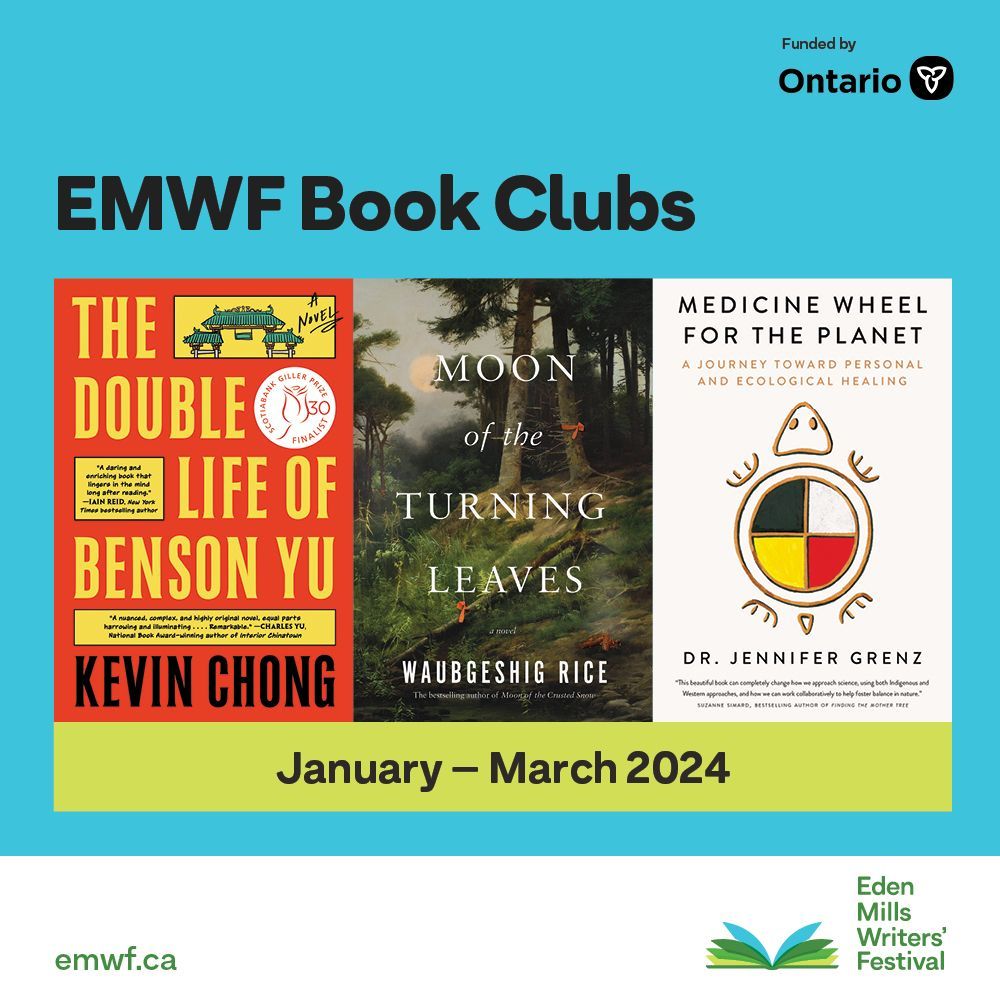 We're thrilled to announce the authors joining us for our 2024 Book Clubs! Join us this winter for online events featuring @waub, @thatkevinchong and @Jennifer_Grenz. Register now: buff.ly/48EgnsJ. This event series is funded by the Government of Ontario.