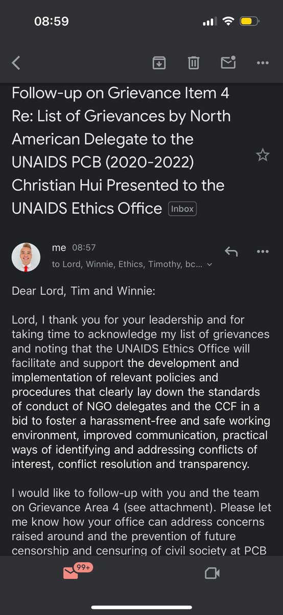 AsChui_108's tweet photo. @UNAIDS #EthicsOffice, can you please address Grievance Area 4 where I raised concerns about #censorship &amp; #censuring of #civilsociety #NGO representative after I raised a #Palestine 🇵🇸💗🍉 flag on the first day and wore a #FreePalestine🇵🇸💗🍉 mask on the second day of #PCB53? 🙏🏿 https://t.co/bnCRXCEHxD