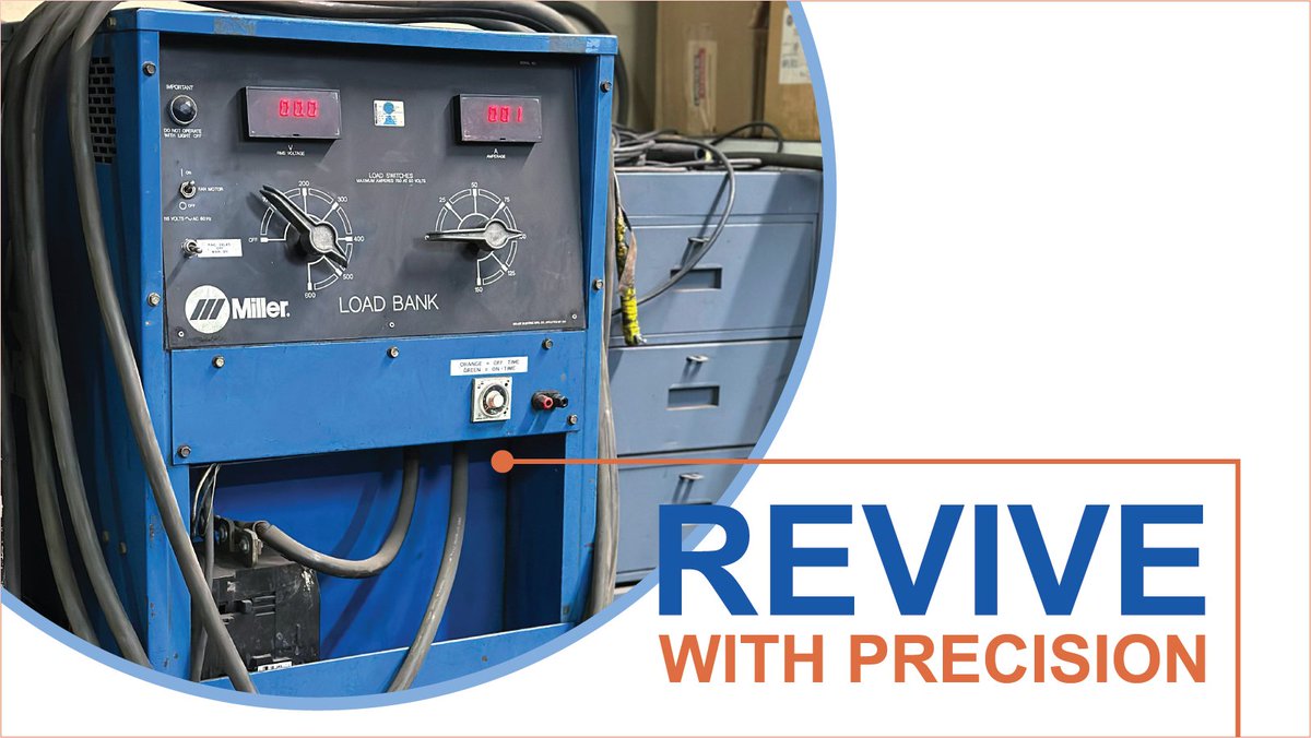 ACTRepair's tweet photo. We utilize a state-of-the-art welder load bank to perform rigorous load tests on our repairs. This cutting-edge technology allows us to assess the functionality and reliability of the repaired equipment, ensuring that it meets the highest standards. 
#weldingrepair https://t.co/9nB6j2Y5Lm