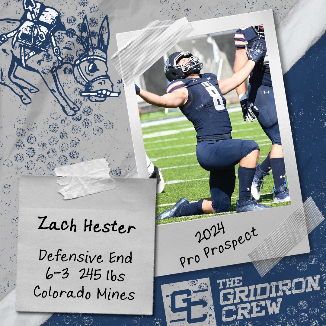 ⚠️ Attention Pro Scouts, Coaches, and GMs ⚠️

You need to look at 2024 Pro Prospect, Zach Hester <a href="/zachhester24/">Zach Hester</a>, a DE from <a href="/MinesFootball/">Mines Football</a>

👀 See our Interview: thegridironcrew.com/zach-hester-20…

#2024ProProspect #DraftTwitter #NFLDraft #NFL #CFLDraft #CFL #ProFootball 🏈