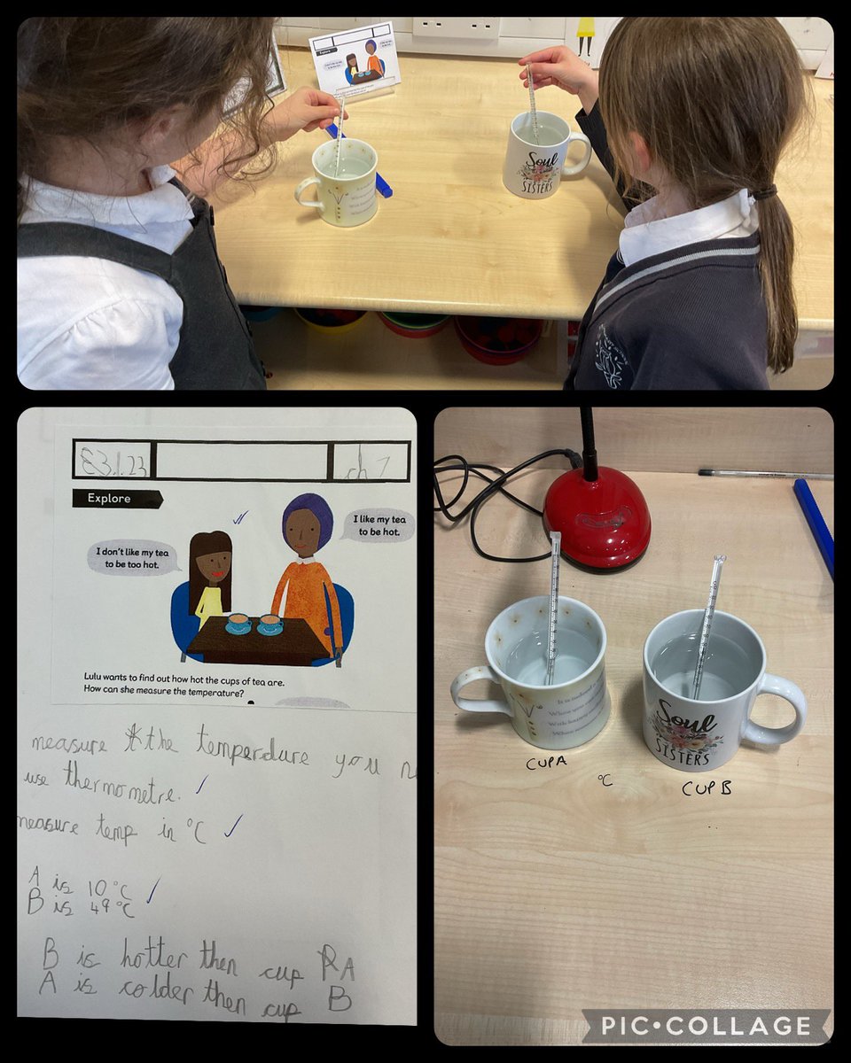 FPS_2_SuperDino's tweet photo. Looking at temperature today and what we can use to measure how hot and cold things are.
We discovered that we can use a thermometer to measure the temperature of the 2 cups. #fpsmaths https://t.co/LtFJJR1jkx