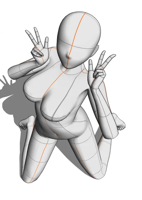 だいぶ前に3Dアタリ練習しようと試したら、線画がまとまらなくて放置してたやつ。久々にペン入れしたらなんか描けました。 