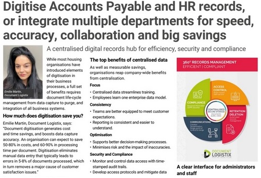 What does document management integration really look like? Find out in Emilie Martin's latest article > housing-executive.co.uk/issue12/index.… Benefits include consistency, better decision making, and assured  compliance. 
#Data #Integration