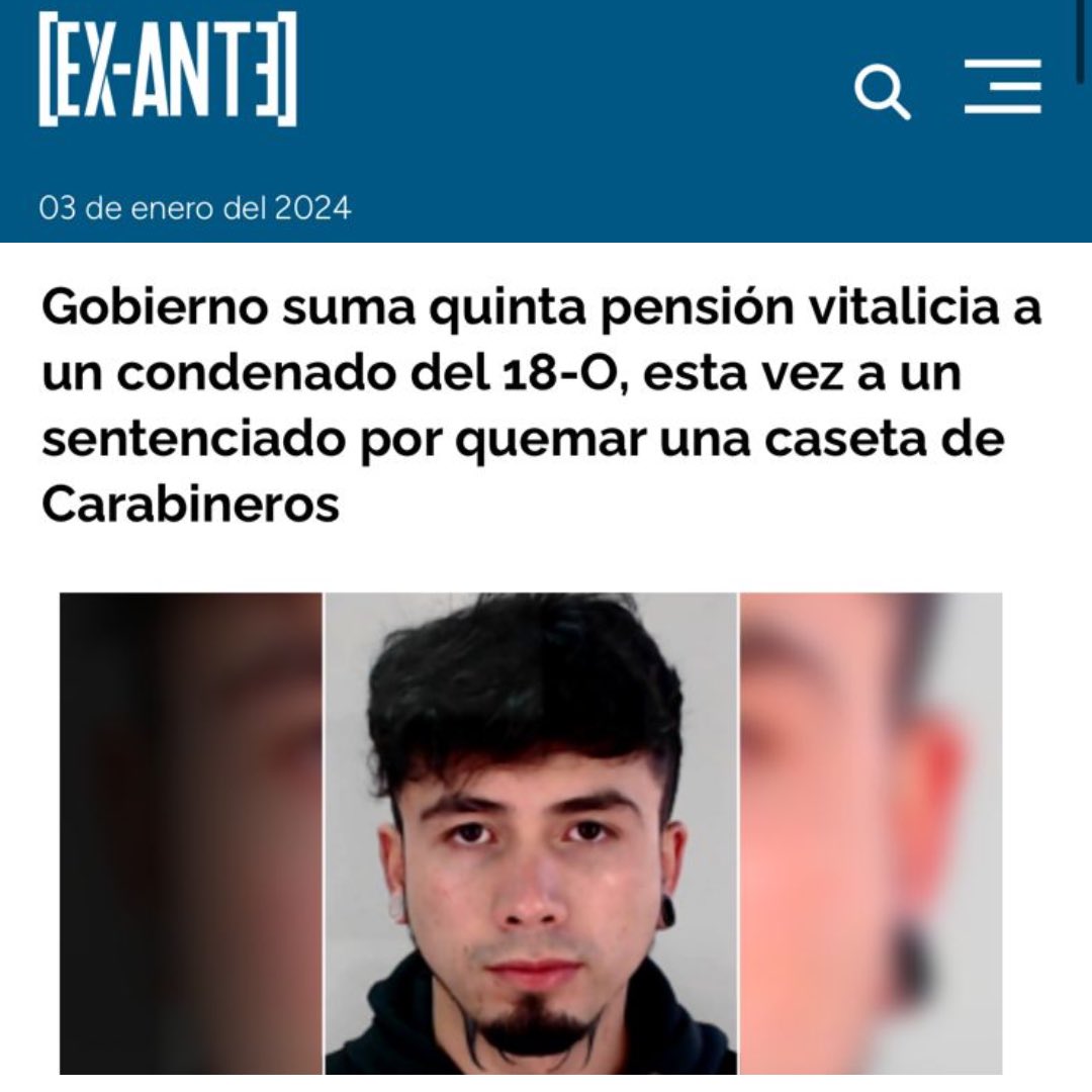evelynmatthei's tweet photo. Es una vergüenza que el Gobierno entregue pensiones a delincuentes. Realmente no hay un interés de resolver los problemas de seguridad, no tan solo dejándolos libres sino que además, premian a personas que solo provocan daño a los chilenos. Dicen constantemente que respaldan a @Carabdechile, pero entregan pensiones a quienes los agreden 🤦🏼‍♀️