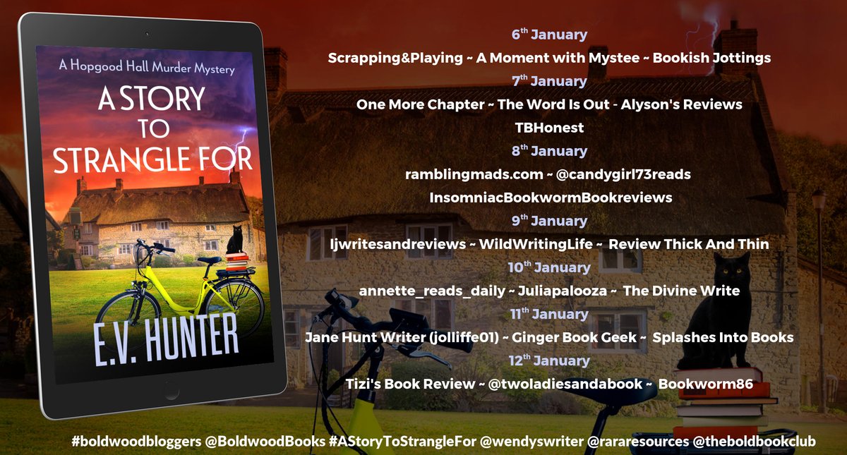 #blogtour #cozymystery Happy pub day to A Story to Strangle For by E.V. Hunter @wendyswriter @BoldwoodBooks Another entertaining story in this series danzasullacqua.wordpress.com/2024/01/03/a-s… @rararesources #NetGalley