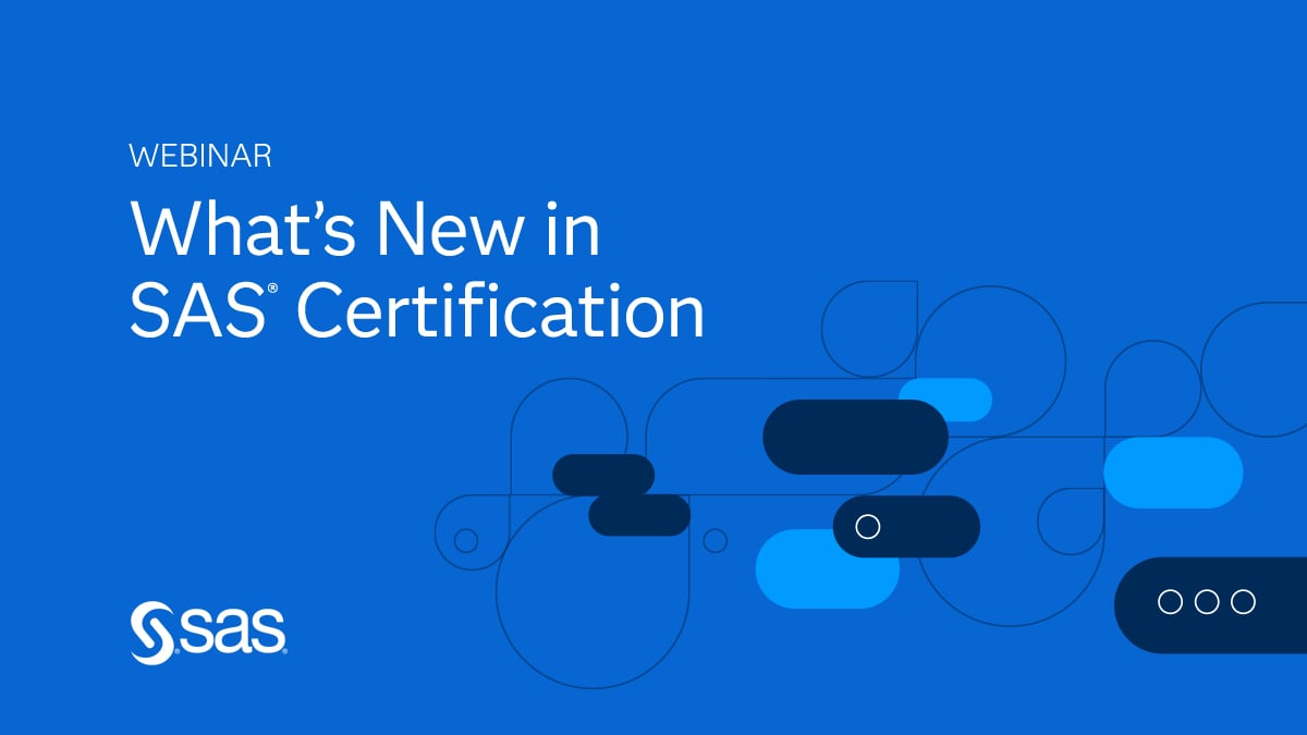 I'm registered! To learn what's new in SAS Certification, about the value a SAS credential brings to you and how SAS can help to prepare for a certification exam. #SASAnalyticsExplorers #SASAdvocacyProgram infl.tv/nCx3