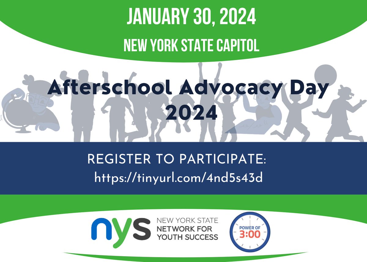 We are just 26 DAYS away from our Afterschool Advocacy Day! Haven't had the chance to register yet? You can do so here: networkforyouthsuccess.org/policy/advocac…