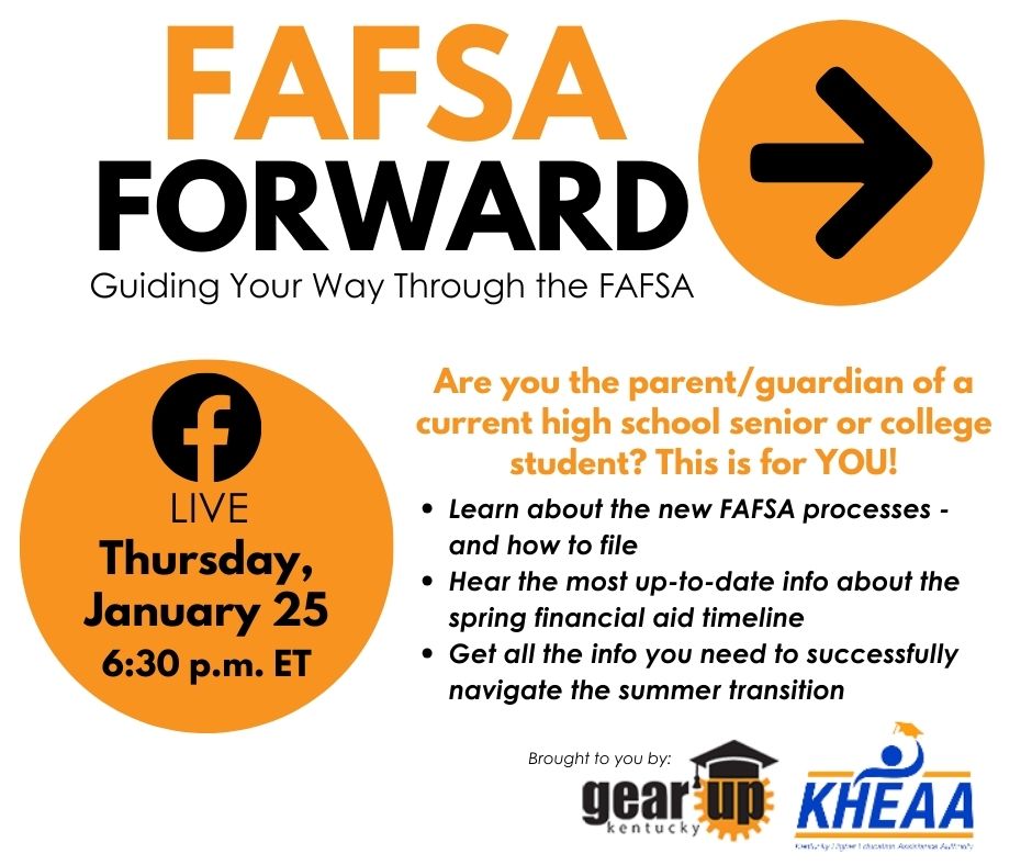 PLEASE SHARE with PARENTS/GUARDIANS of current high school seniors &amp; college students! Join <a href="/GEARUPToday/">GEAR UP Kentucky</a> &amp; <a href="/KHEAA/">KHEAA</a> for this important Facebook LIVE event: fb.me/e/6FjLjq6B <a href="/CPENews/">Kentucky Council on Postsecondary Education</a> <a href="/cpepres/">Dr. Aaron Thompson</a> <a href="/advisingky/">Kentucky Advising Academy</a> <a href="/PrichardCom/">Prichard Committee</a> #GEARUPworks