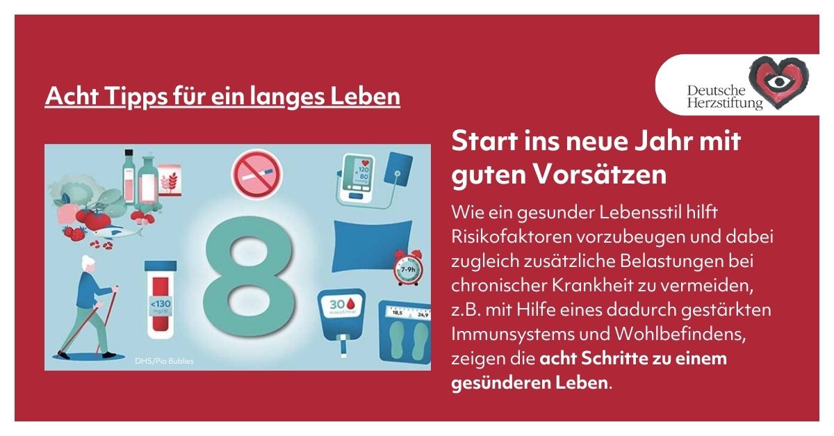 Start ins neue Jahr mit guten Vorsätzen: Wie man am besten in seine Gesundheit und in sein Wohlbefinden investiert, zeigen die acht Schritte zu einem gesünderen Leben: tinyurl.com/yzxcnnzt <a href="/tonline/">t-online</a> <a href="/focusgesundheit/">FOCUS Gesundheit</a> <a href="/RND_de/">RND</a> #bewegung #fitness #ernährung #vorsätze