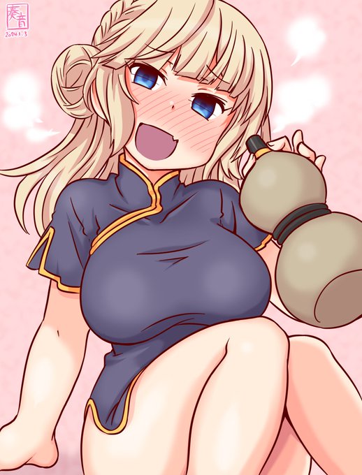 「あはははは! Admiral? まだグラスが空いてないわ!
 は~い♡、乾杯!」

#艦これ版真剣お絵描き60分一本勝負_20240103
#レンジャー 