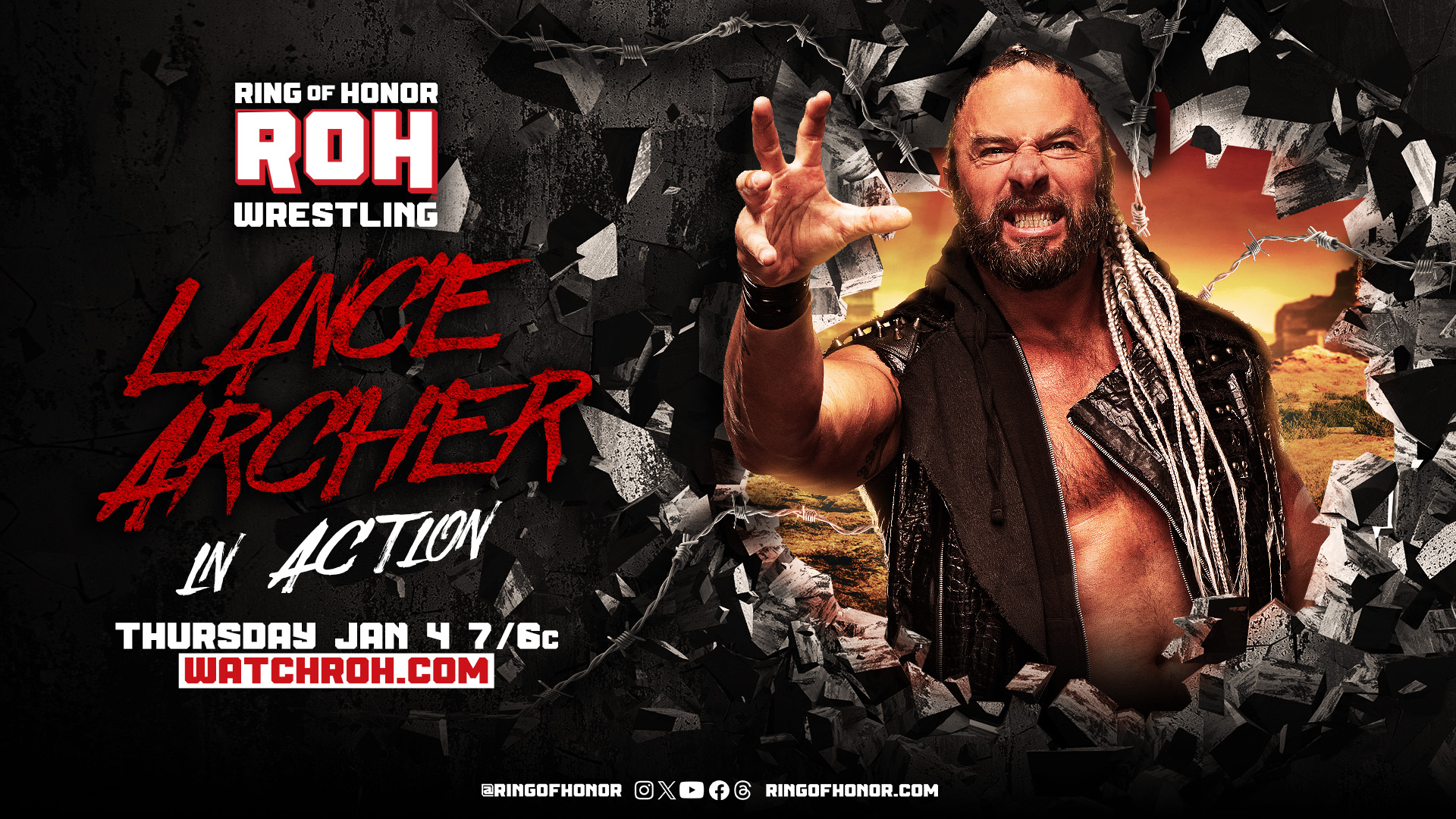 Ring of Honor Wrestling January 4, 2024 Kyle Fletcher defends TV