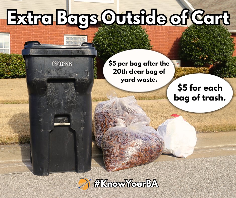 Broken Arrow, OK on X: The price per bag of trash placed outside