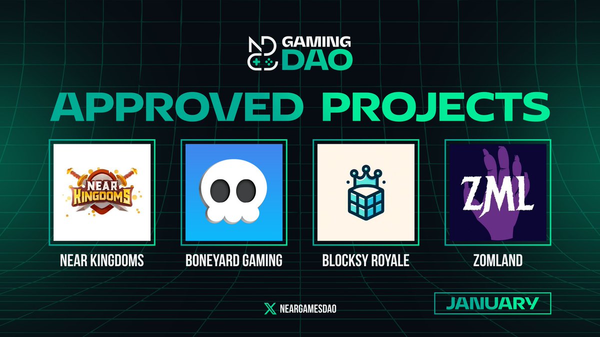 1|5 🎮GamingDAO supported the funding of 4 projects in January! 🔗gov.near.org/t/approved-jan… ⬇️Let's dig deeper and get to know each of them⬇️