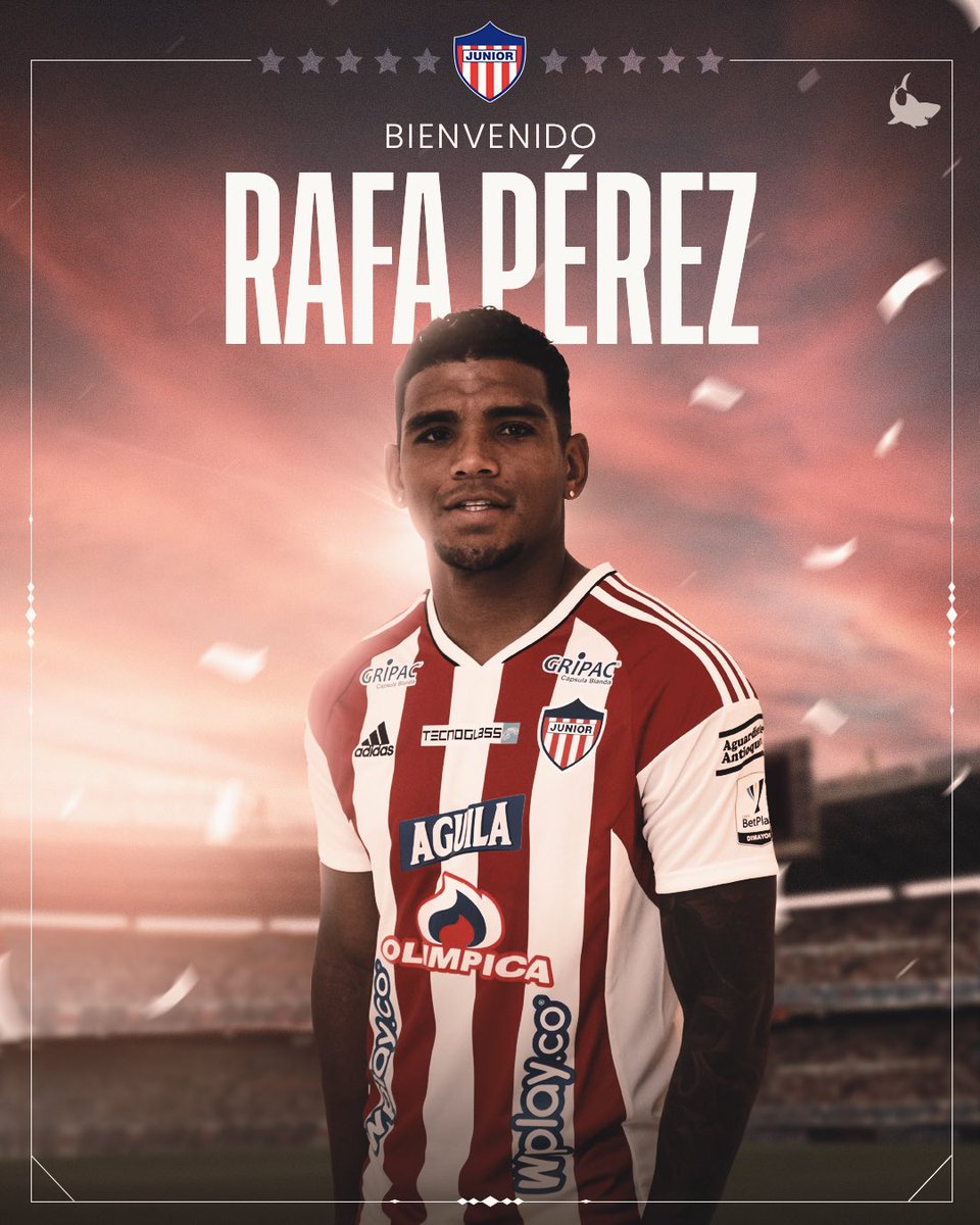 JuniorClubSA's tweet photo. 🦈¡DE VUELTA A CASA! 
Rafa Pérez es Tiburón 🔥⚔️

#VamosJunior🔴⚪️🔵 https://t.co/adYzagFPJS