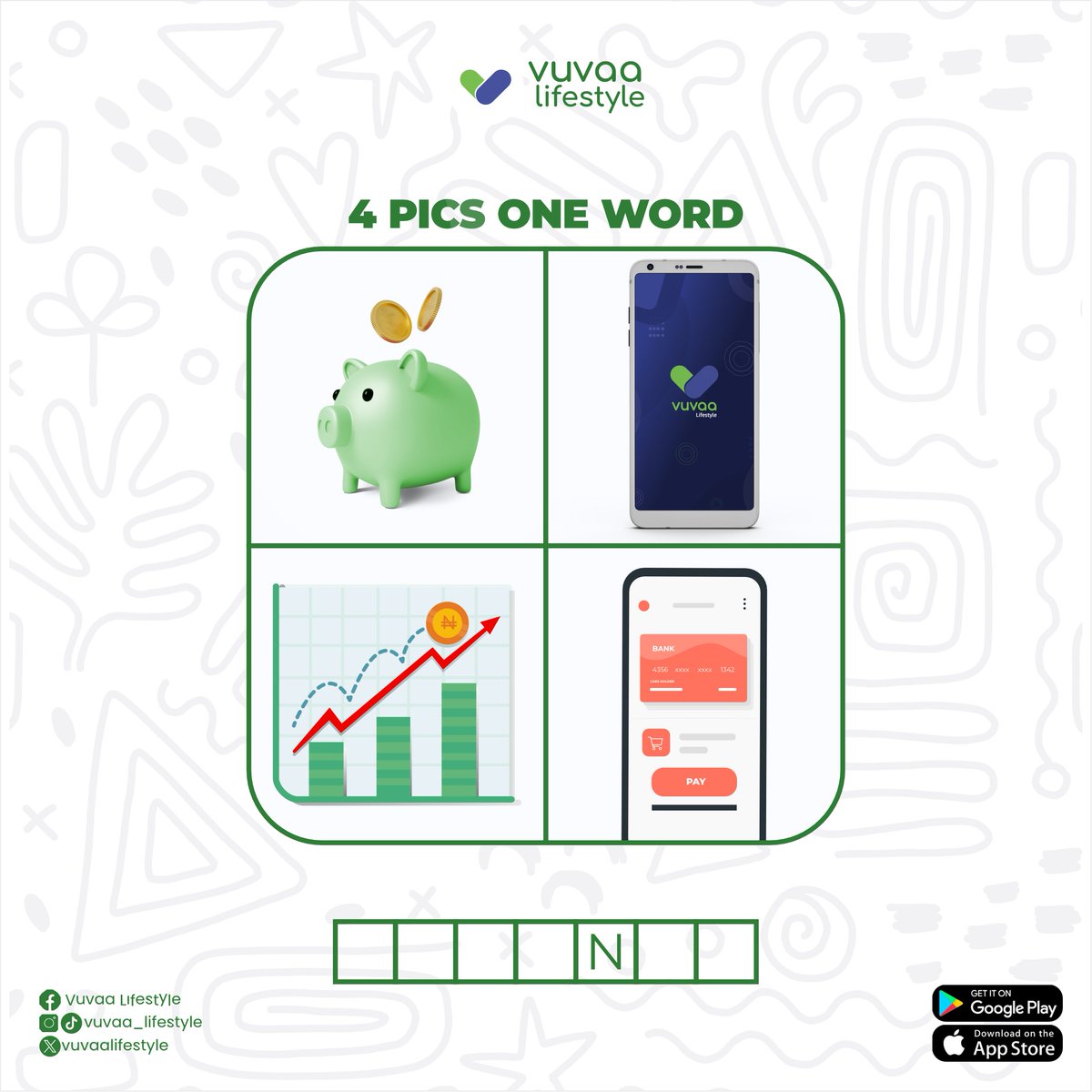 Can you crack the code and guess the word?🤔🧩

Share your answer in the comments below! 🕵️‍♂️🚀

#lifeissweetwithvuvaa Fuel 1200 Rain in January FULL LIST Twice as Tall Koko Zaria Nigerians Rufai Oseni Pablo Asher #vuvaalifestyle #4pics1word