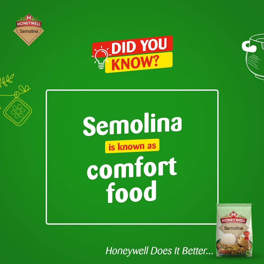 Honeywell Semolina is the ultimate comfort food, ideal for warming you up this new year.. It is the perfect addition to your menu, bringing warmth and satisfaction to you and your loved ones.
#Honeywell #HoneywellSemolina  #HolidayMeals #ComfortFood