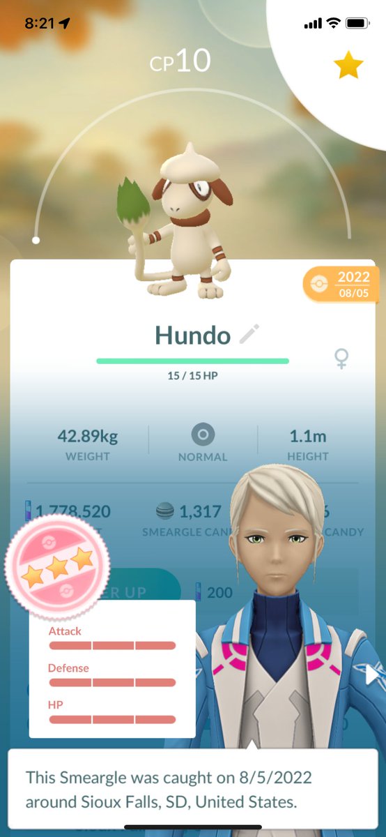 MClassBacon's tweet photo. @oskar9point0 Level 1 Hundo Smeargle https://t.co/0k8j7jzEKE