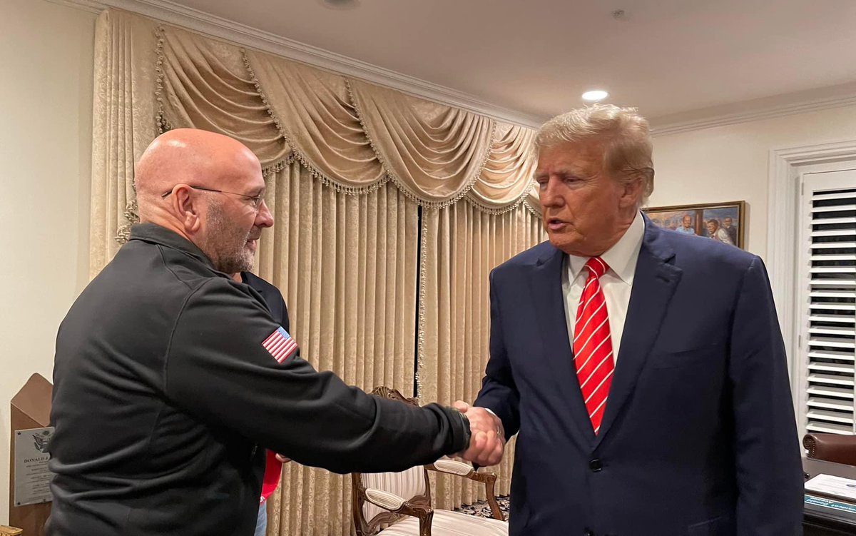 First business day of 2024. A very productive meeting with President Trump at his private office in Mar a Lago. Have faith America.