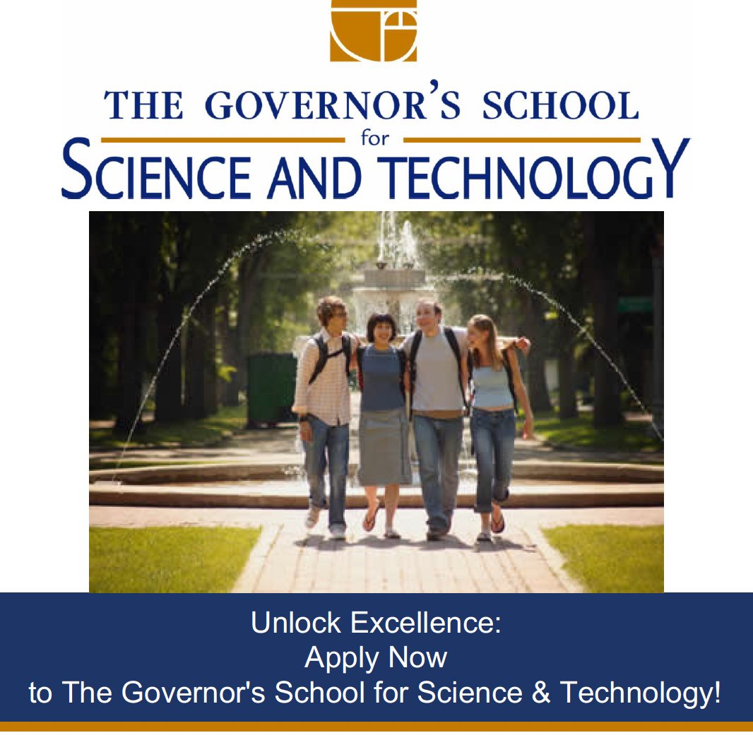Titans interesting in attending The Governor's School for Science and Technology should attend the Virtual Information Session Monday, January 8 at 6:00pm. See the GTMS website news story linked here for more information:
gtms.iwcs.k12.va.us/apps/news/arti…